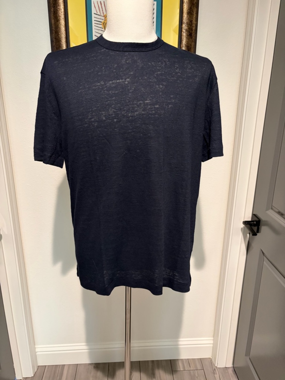 Banana Republic Men's Short-Sleeve Crew Tee — Dark Navy